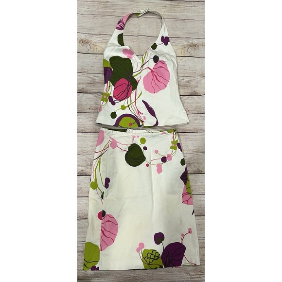 Trina Turk Skirt and a matching halter top with Floral Print Size 4 - Picture 9 of 16